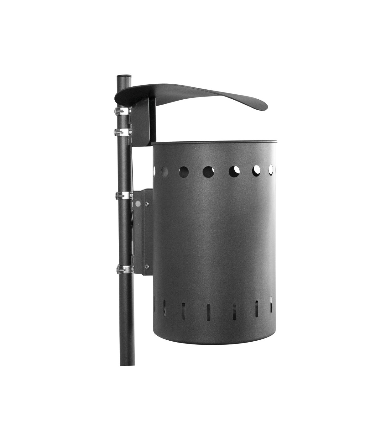 CESTINO IN METALLO CILINDRICO ROTONDO GETTACARTE GETTA CARTA DA INTERNO ESTERNO