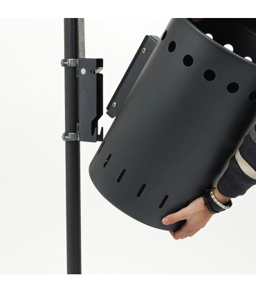 CESTINO IN METALLO CILINDRICO ROTONDO GETTACARTE GETTA CARTA DA INTERNO ESTERNO