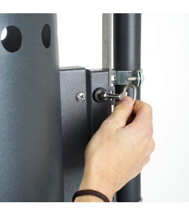 CESTINO IN METALLO PER ESTERNO BIDONE DA GIARDINO PARCO AUTOPORTANTE E COPERURA