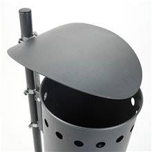 CESTINO IN METALLO PER ESTERNO BIDONE DA GIARDINO PARCO AUTOPORTANTE E COPERURA