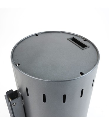 CESTINO IN METALLO CILINDRICO ROTONDO GETTACARTE GETTA CARTA DA INTERNO ESTERNO