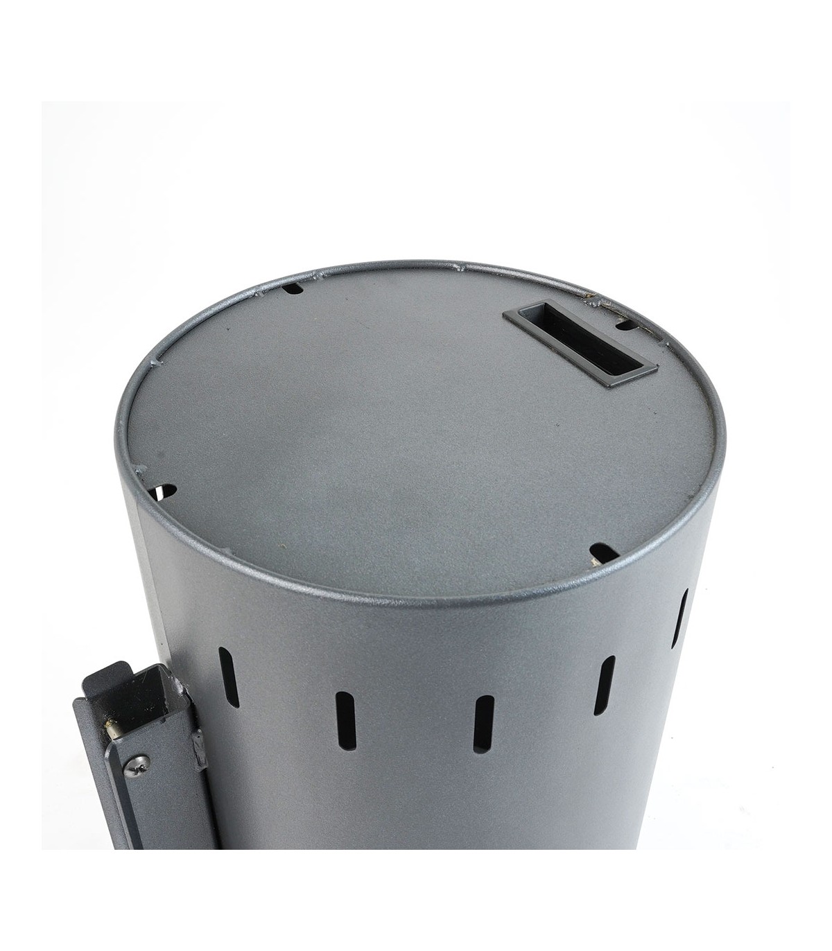 CESTINO IN METALLO PER ESTERNO BIDONE DA GIARDINO PARCO AUTOPORTANTE E COPERURA