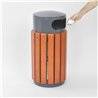 CESTINO IN METALLO CILINDRICO ROTONDO GETTACARTE GETTA CARTA DA INTERNO ESTERNO