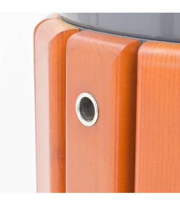 CESTINO DA ESTERNO BIDONE DA GIARDINO CON COPERURA PIOGGIA SERRATURA DOGHE LEGNO