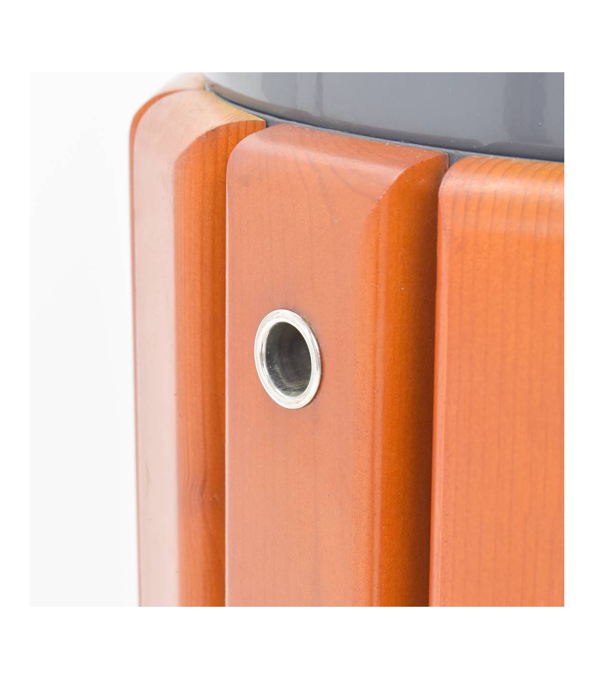 CESTINO DA ESTERNO BIDONE DA GIARDINO CON COPERURA PIOGGIA SERRATURA DOGHE LEGNO