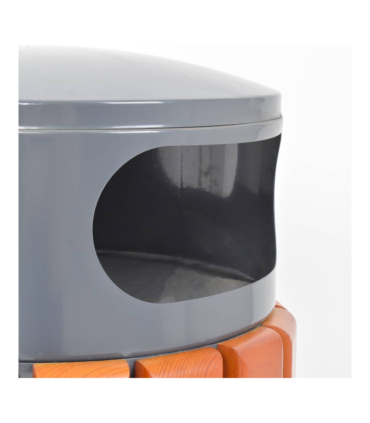 CESTINO DA ESTERNO BIDONE DA GIARDINO CON COPERURA PIOGGIA SERRATURA DOGHE LEGNO