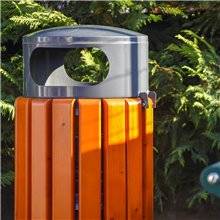 CESTINO IN METALLO CILINDRICO ROTONDO GETTACARTE GETTA CARTA DA INTERNO ESTERNO