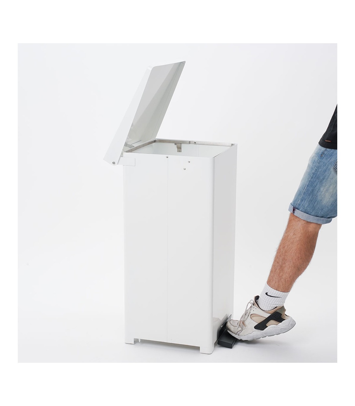 CESTINO IN METALLO CILINDRICO ROTONDO GETTACARTE GETTA CARTA DA INTERNO ESTERNO