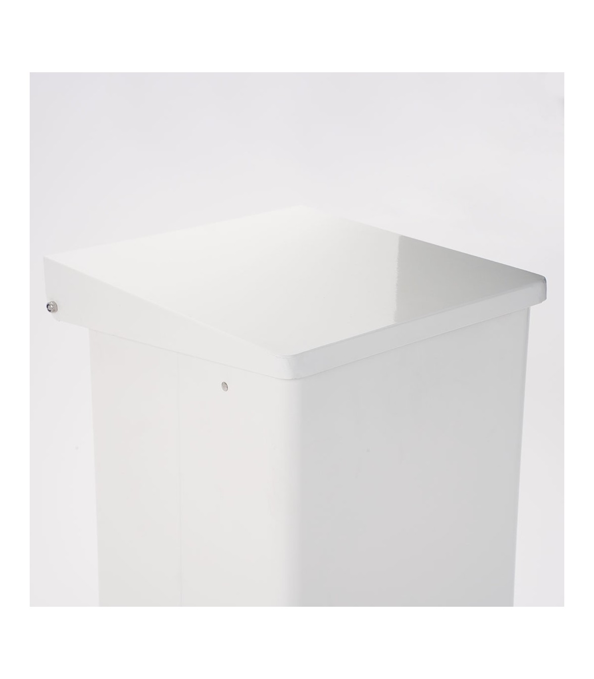 PATTUMIERA BIDONE CESTINO IN METALLO BIANCO APERTURA A PEDALE CAPACITA' 85 LITRI