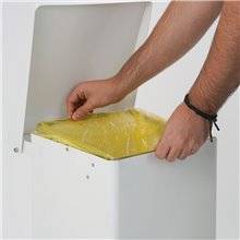 PATTUMIERA BIDONE CESTINO IN METALLO BIANCO APERTURA A PEDALE CAPACITA' 85 LITRI