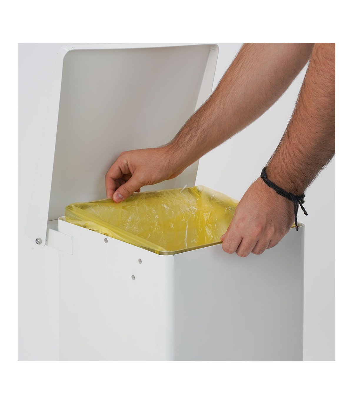 CESTINO IN METALLO CILINDRICO ROTONDO GETTACARTE GETTA CARTA DA INTERNO ESTERNO