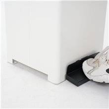 PATTUMIERA BIDONE CESTINO IN METALLO BIANCO APERTURA A PEDALE CAPACITA' 85 LITRI