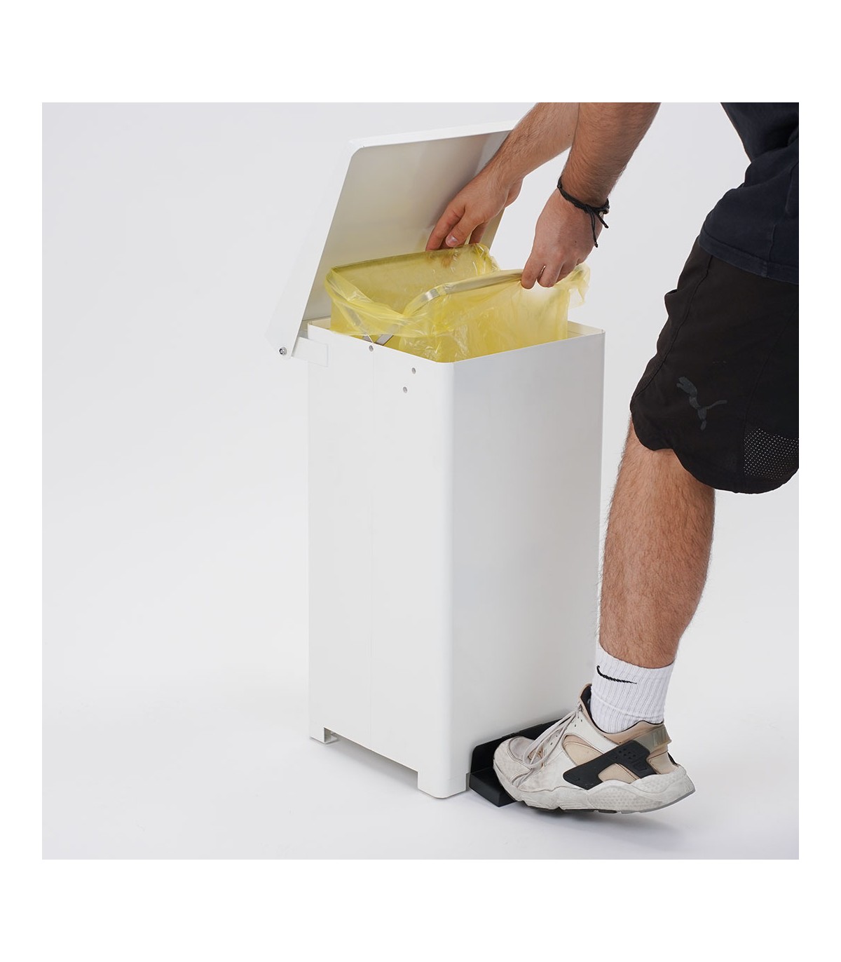 CESTINO IN METALLO CILINDRICO ROTONDO GETTACARTE GETTA CARTA DA INTERNO ESTERNO