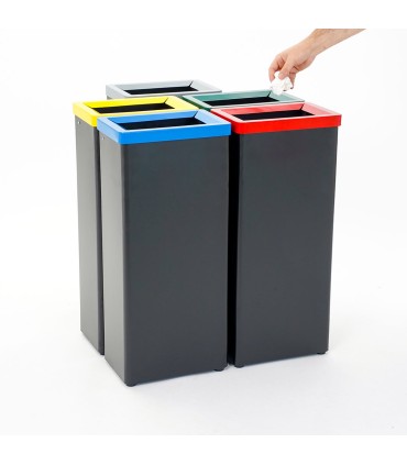 CESTINO IN METALLO CILINDRICO ROTONDO GETTACARTE GETTA CARTA DA INTERNO ESTERNO