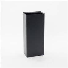 CESTINO BIDONE PATTUMIERA RETTANGOLARE IN METALLO NERO RACCOLTA DIFFERENZIATA