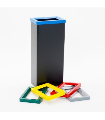 CESTINO IN METALLO CILINDRICO ROTONDO GETTACARTE GETTA CARTA DA INTERNO ESTERNO