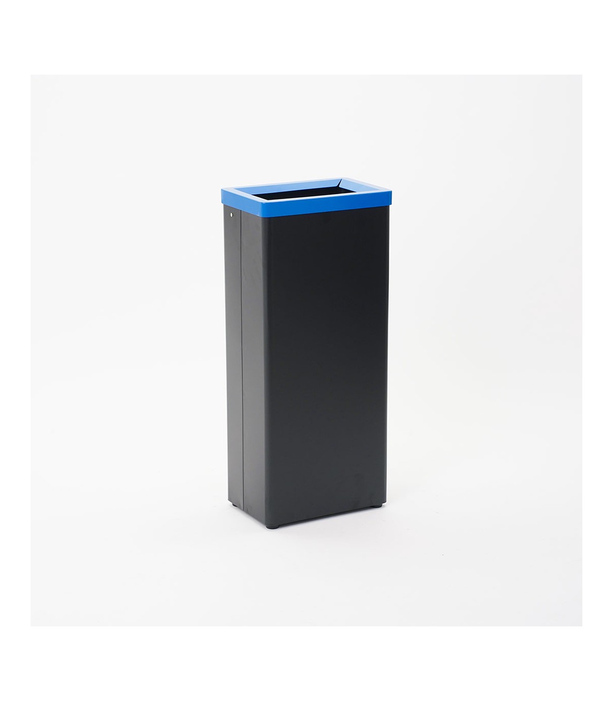 CESTINO BIDONE PATTUMIERA RETTANGOLARE IN METALLO NERO RACCOLTA DIFFERENZIATA