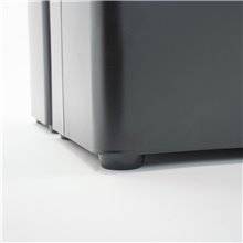 CESTINO BIDONE PATTUMIERA RETTANGOLARE IN METALLO NERO RACCOLTA DIFFERENZIATA