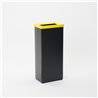 CESTINO BIDONE PATTUMIERA RETTANGOLARE IN METALLO NERO RACCOLTA DIFFERENZIATA