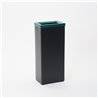 CESTINO BIDONE PATTUMIERA RETTANGOLARE IN METALLO NERO RACCOLTA DIFFERENZIATA