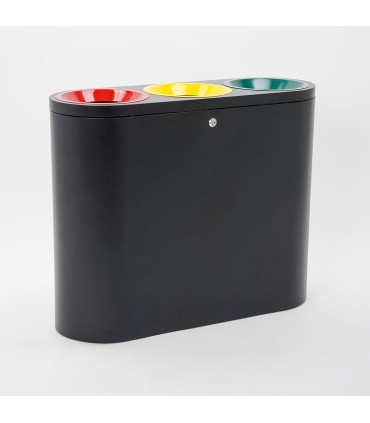 CESTINO IN METALLO CILINDRICO ROTONDO GETTACARTE GETTA CARTA DA INTERNO ESTERNO