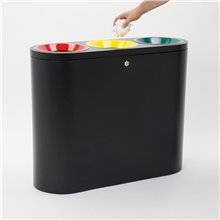 CESTINO IN METALLO CILINDRICO ROTONDO GETTACARTE GETTA CARTA DA INTERNO ESTERNO