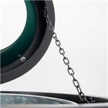 CESTINO IN METALLO CILINDRICO ROTONDO GETTACARTE GETTA CARTA DA INTERNO ESTERNO