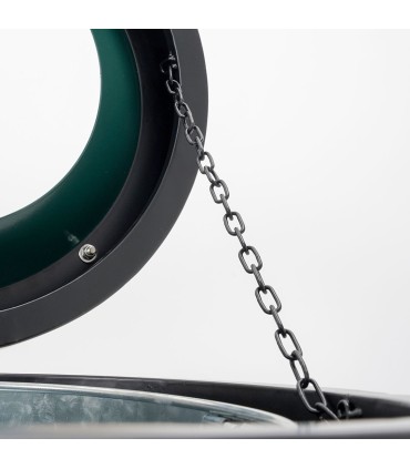 CESTINO IN METALLO CILINDRICO ROTONDO GETTACARTE GETTA CARTA DA INTERNO ESTERNO