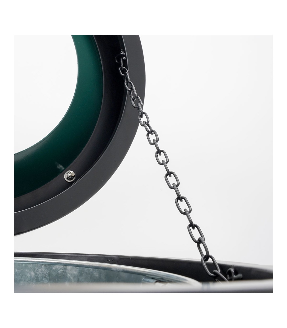 PATTUMIERA CESTINO BIDONE IN METALLO NERO RACCOLTA DIFFERENZIATA A TRE SCOMPARTI