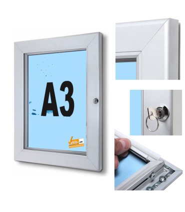 BACHECA DA INTERNO ESTERNO APERTURA A LIBRO ESPOSITORE CON SERRATURA CON LAVAGNA