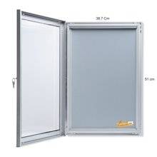 BACHECA DA INTERNO ESTERNO APERTURA A LIBRO ESPOSITORE CON SERRATURA CON LAVAGNA