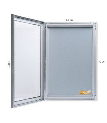 BACHECA DA INTERNO ESTERNO APERTURA A LIBRO ESPOSITORE CON SERRATURA CON LAVAGNA