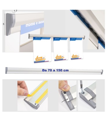 PORTA DEPLIANT DEPLIAN DA BANCO E PARETE SCRIVANIA F.TO A4 VERTICALE PDP100/M