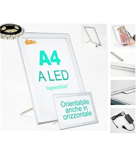 CORNICE ESPOSITIVA F.TO A4 PUBBLICITARI APPENDERE SU PARETE MURO NEGOZIO CRPT01