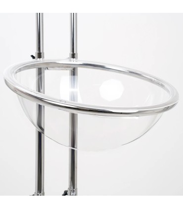 BANCARELLA MOBILE CARELLATA CON RUOTE 3 CESTONI ESPOSITORE IN METALLO DA PAVIMENTO DA TERRA TRIPLA CESTA TRASPARENTE