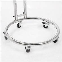 BASSE CON RUOTE BANCARELLA MOBILE CARELLATA CON RUOTE 3 CESTONI ESPOSITORE IN METALLO DA PAVIMENTO DA TERRA TRIPLA CESTA