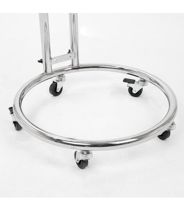 BASSE CON RUOTE BANCARELLA MOBILE CARELLATA CON RUOTE 3 CESTONI ESPOSITORE IN METALLO DA PAVIMENTO DA TERRA TRIPLA CESTA