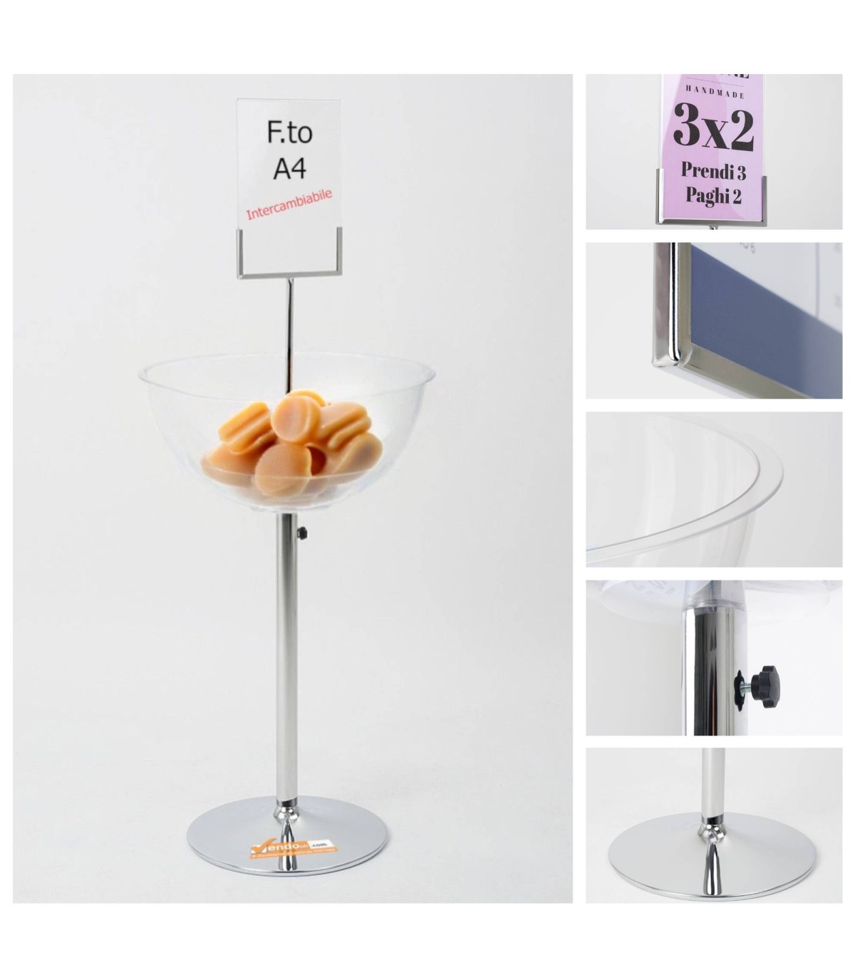 ESPOSITORE DEPLIANT RIVISTE A4 DA PAVIMENTO LEGGIO UFFICIO NEGOZIO AGENZIA SLV01