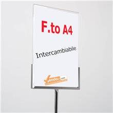 BANCARELLA ESPOSITORE DA PAVIMENTO CESTO CESTONE DELLE OFFERTE TRASPARENTE CON PORTA AVVISI ADATTO A NEGOZI FARMACIE SUPERMERCAT