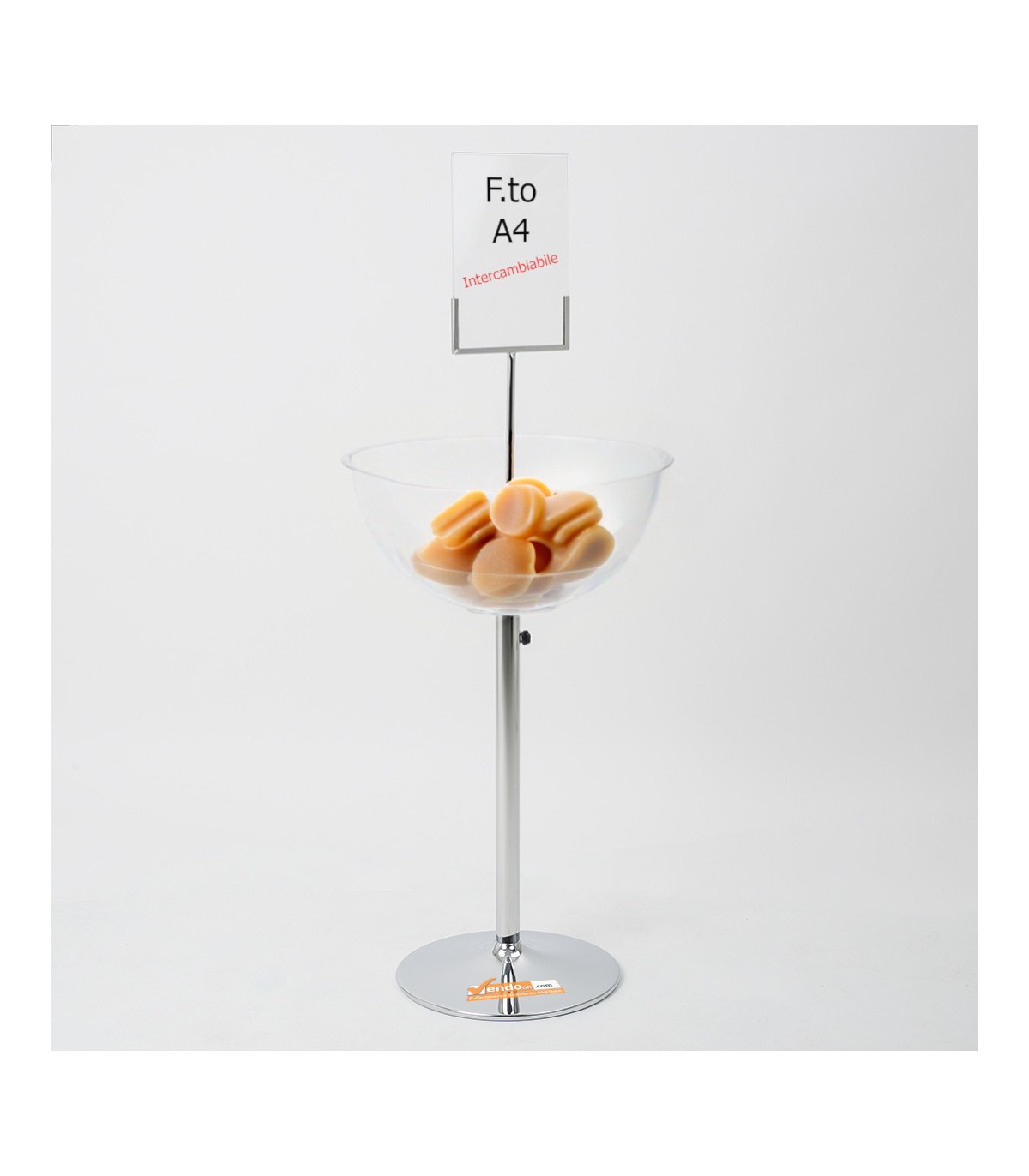 BANCARELLA ESPOSITORE DA PAVIMENTO CESTO CESTONE DELLE OFFERTE TRASPARENTE CON PORTA AVVISI ADATTO A NEGOZI FARMACIE SUPERMERCAT