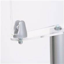 ESPOSITORE PUBBLICITARIO CON LOGO A4 PAVIMENTO PORTA AVVISI INFORMAZIONI SLV07