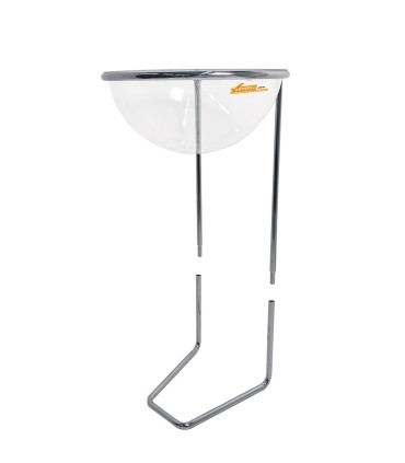 BANCARELLA ESPOSITORE IN METALLO AD UN CESTO CESTONE DA PAVIMENTO A MEZZA SFERA