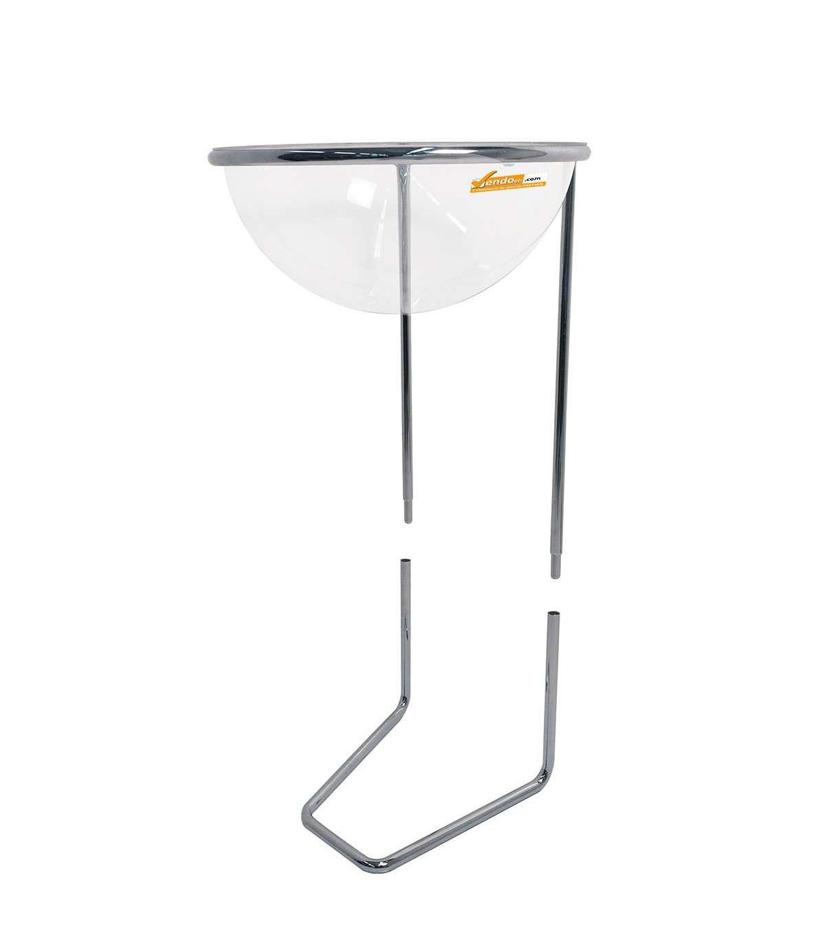 BANCARELLA ESPOSITORE IN METALLO AD UN CESTO CESTONE DA PAVIMENTO A MEZZA SFERA