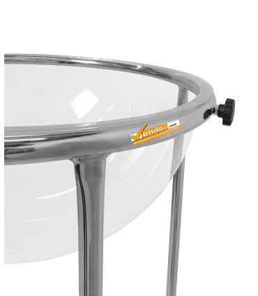 BANCARELLA ESPOSITORE IN METALLO AD UN CESTO CESTONE DA PAVIMENTO A MEZZA SFERA