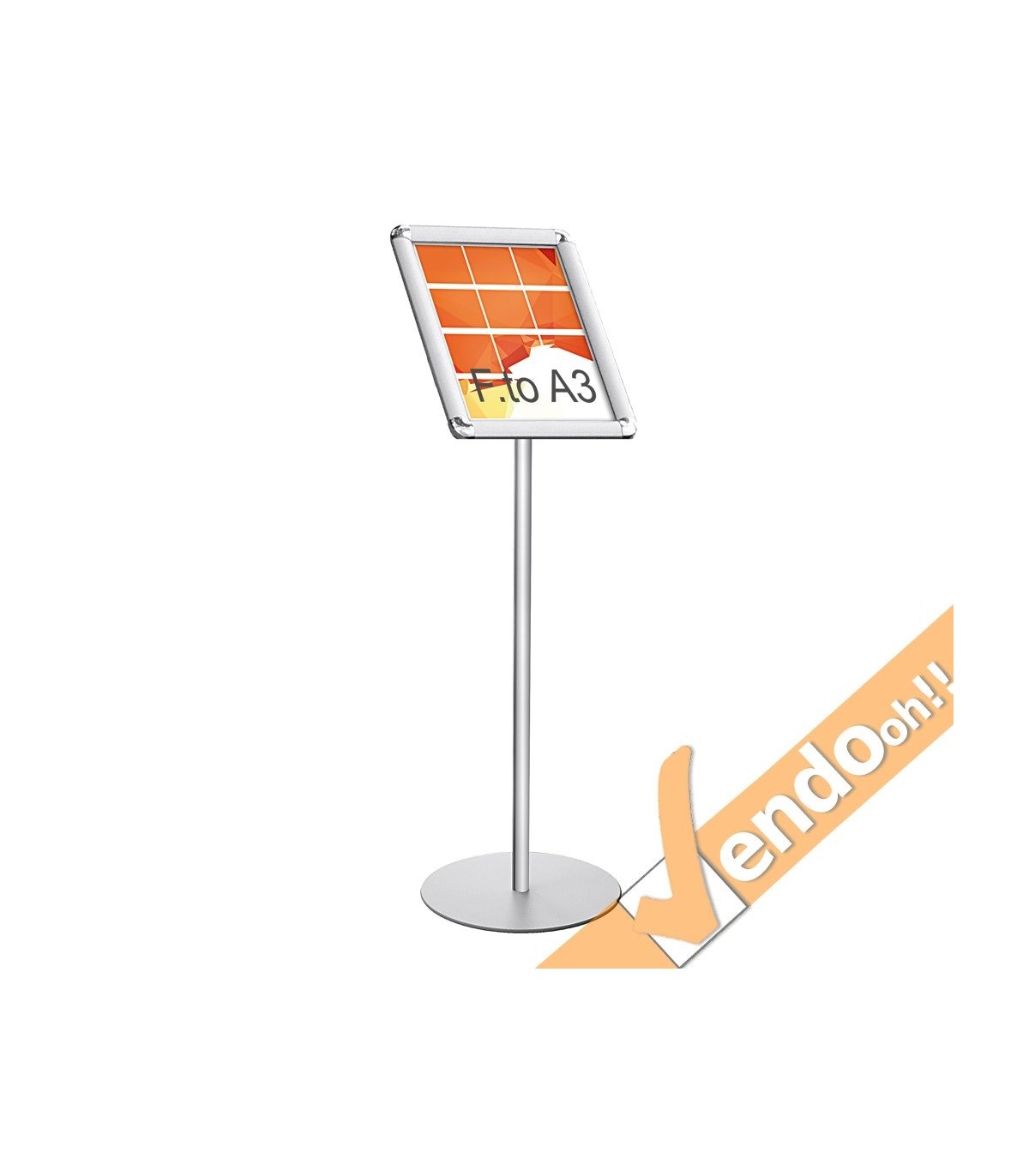 ESPOSITORE PUBBLICITARIO A LEGGIO DA PAVIMENTO CON CORNICE E BASE FORMATO A3