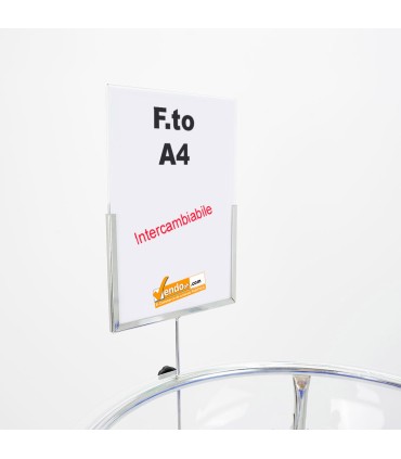 ESPOSITORE DEPLIANT RIVISTE A4 DA PAVIMENTO LEGGIO UFFICIO NEGOZIO AGENZIA SLV01