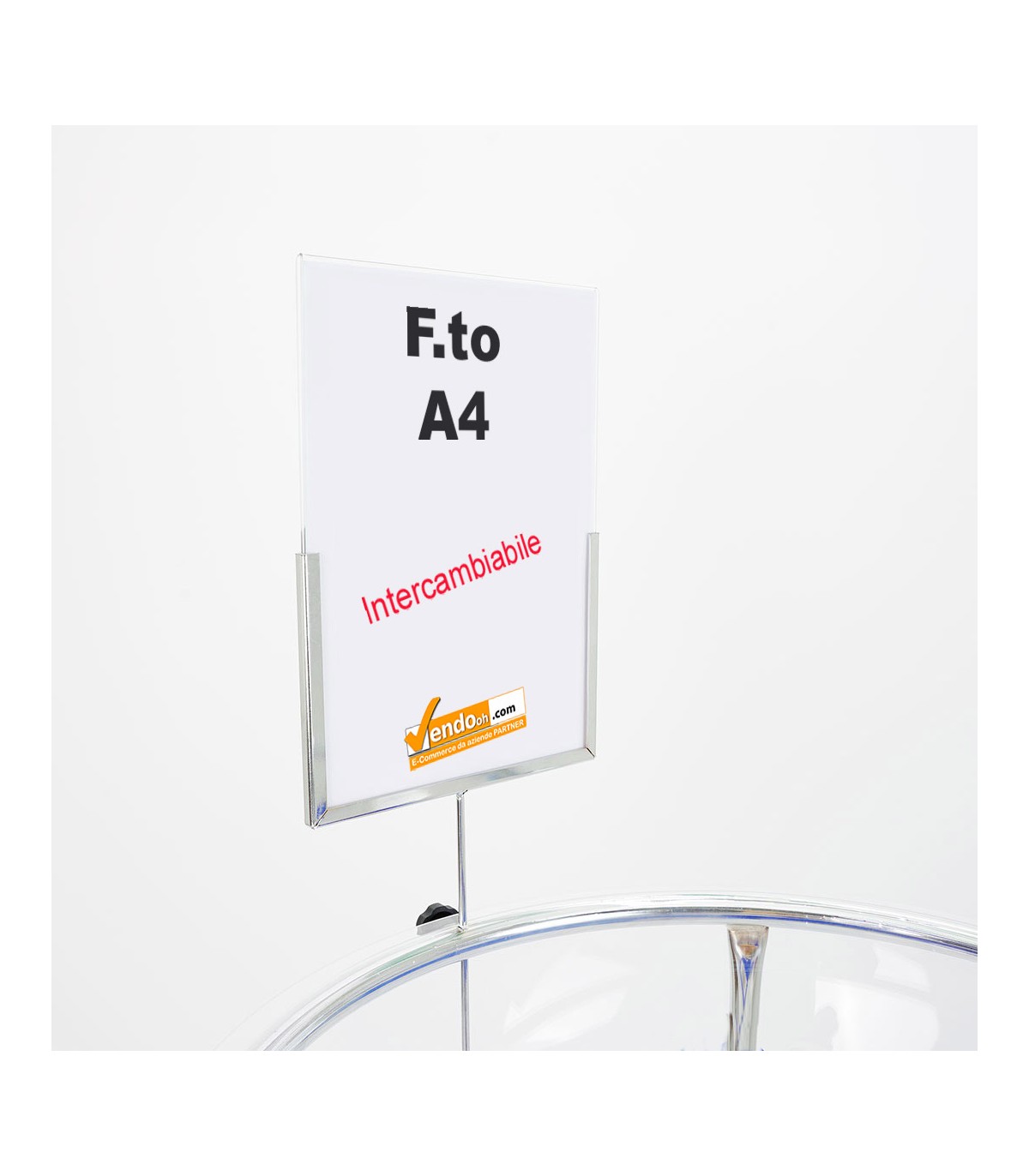 CESTONE BANCARELLA DA PAVIMENTO CON DIVISORIO INTERNO 4 PARTI CESTA A MEZZA SFERA TRASPARENTE