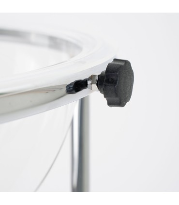 BANCARELLA ESPOSITORE IN METALLO AD UN CESTO DA PAVIMENTO CON PORTA AVVISI A4