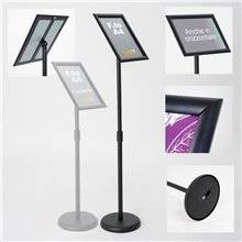 ESPOSITORE PUBBLICITARIO A LEGGIO DA PAVIMENTO CON CORNICE E BASE FORMATO A4