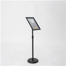 ESPOSITORE PUBBLICITARIO A LEGGIO DA PAVIMENTO CON CORNICE E BASE FORMATO A4